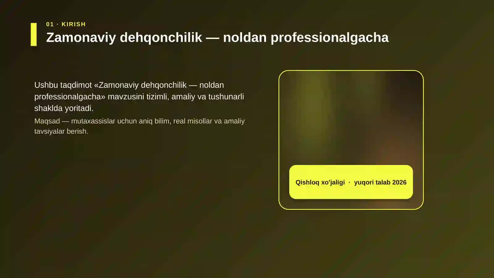 Zamonaviy Dehqonchilik - Noldan Professionalgacha 4