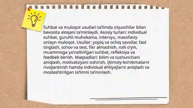 Ma'ruza (taqdimot) usuli 4