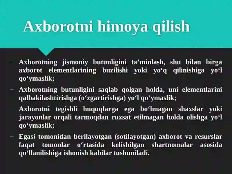 Axborot xavfsizligi 4