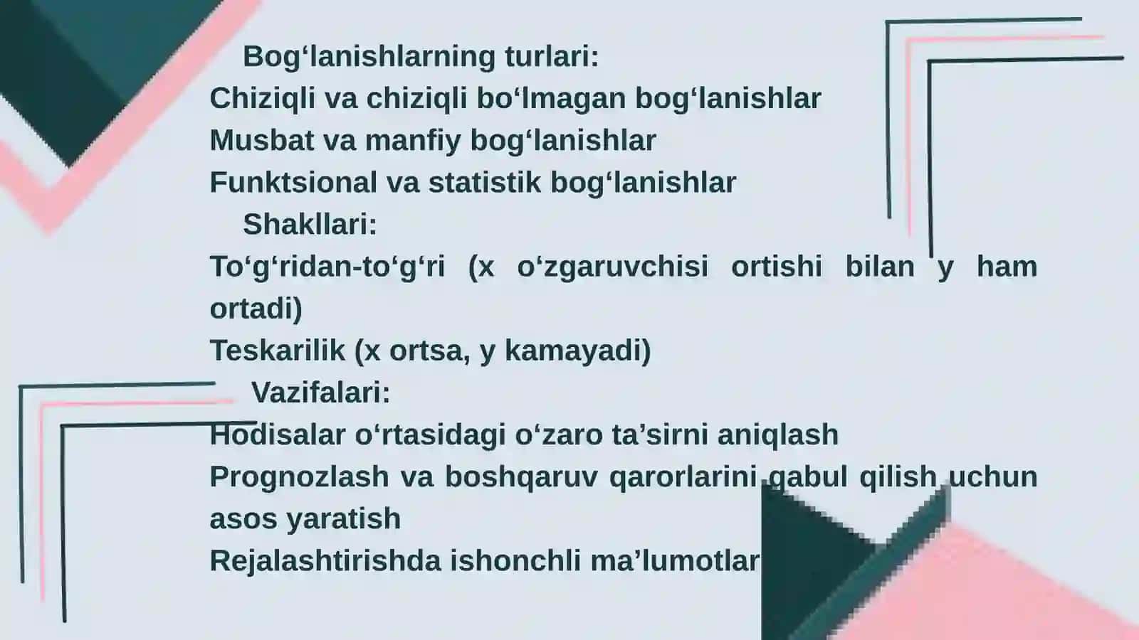 Korrelyatsion va Regression tahlil 4