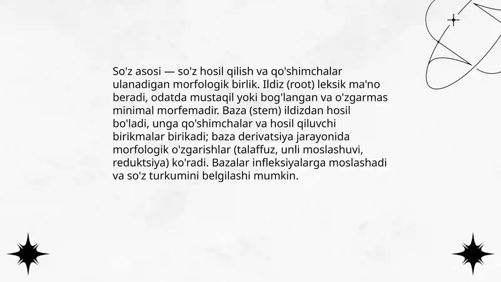 Asos va qo'shimchalar 4