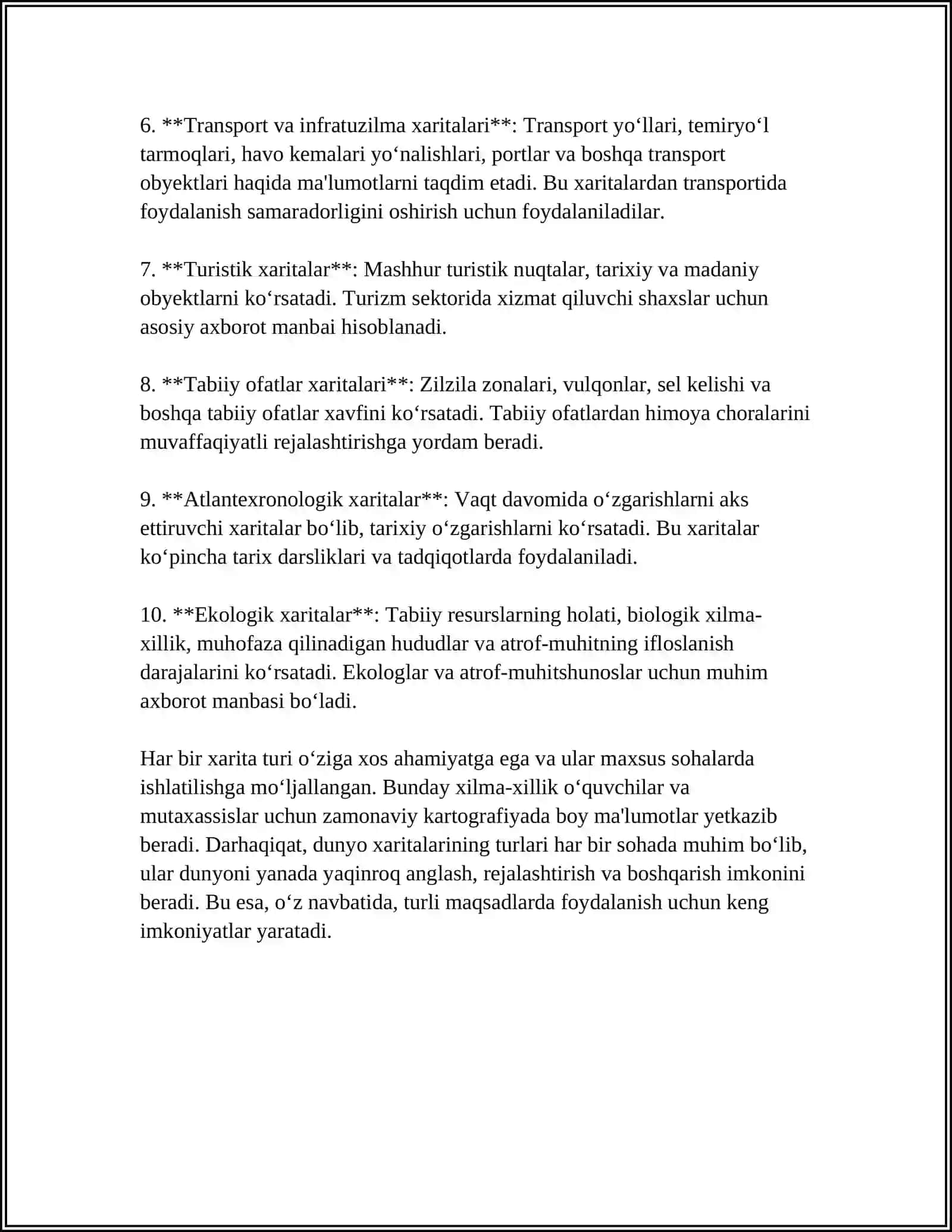 DUNYO HARITASI 4