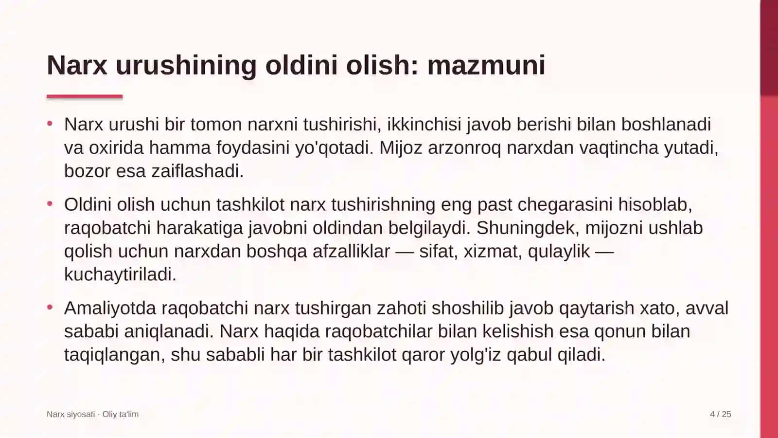 Dehqon bozorlarida narx urushining oldini olish 4
