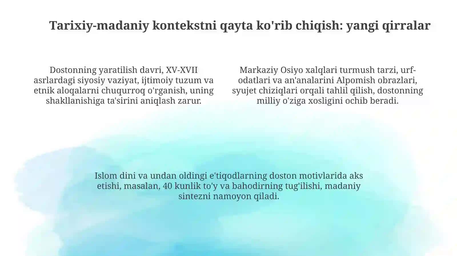 Alpomish dostonini oʻrganish 4