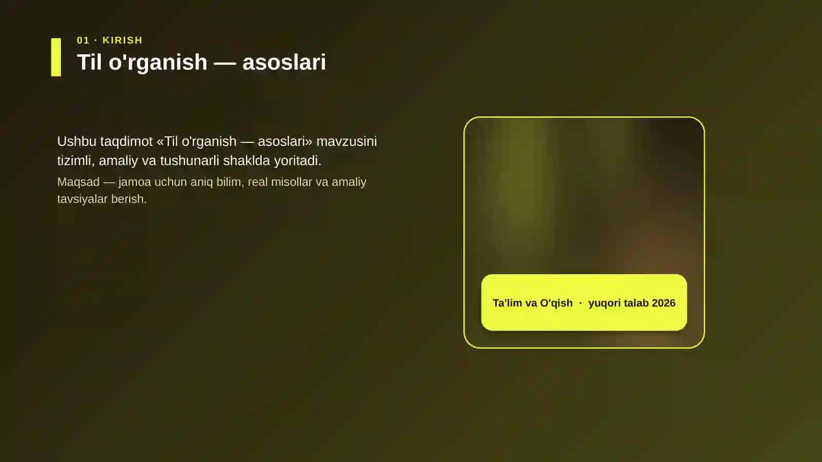 Til o'rganish — asoslari 4