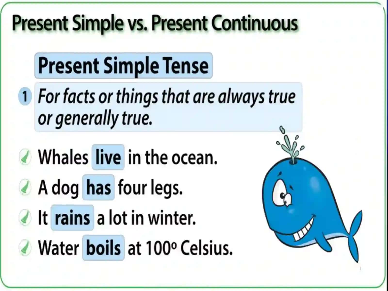PRESENT SIMPLE and PRESENT CONTINUOUS 4