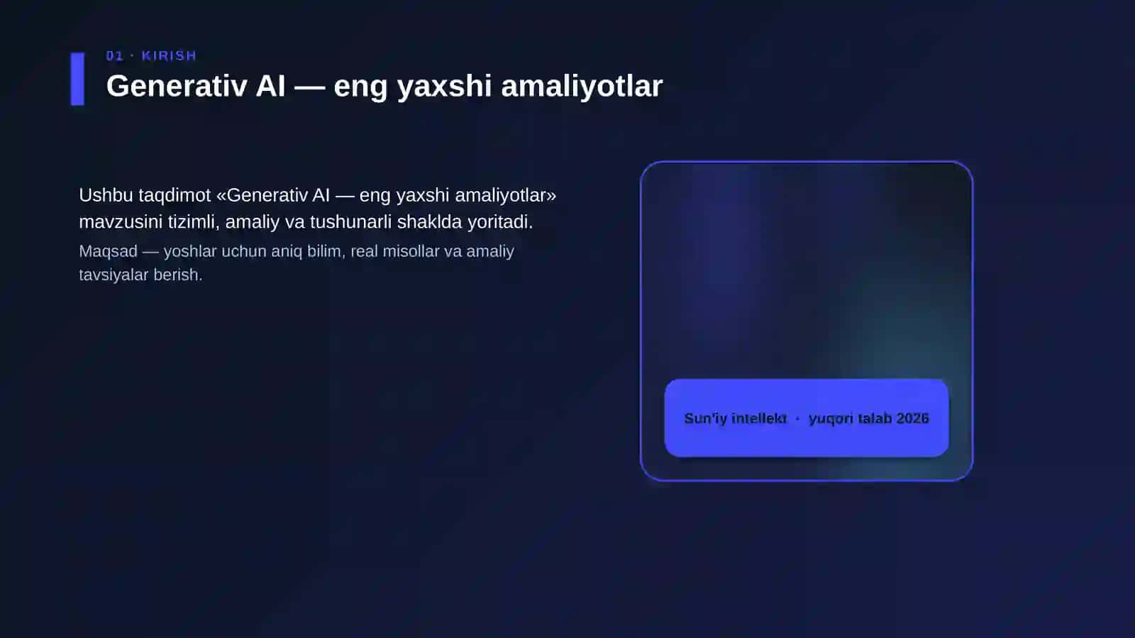 Generativ AI — eng yaxshi amaliyotlar 4