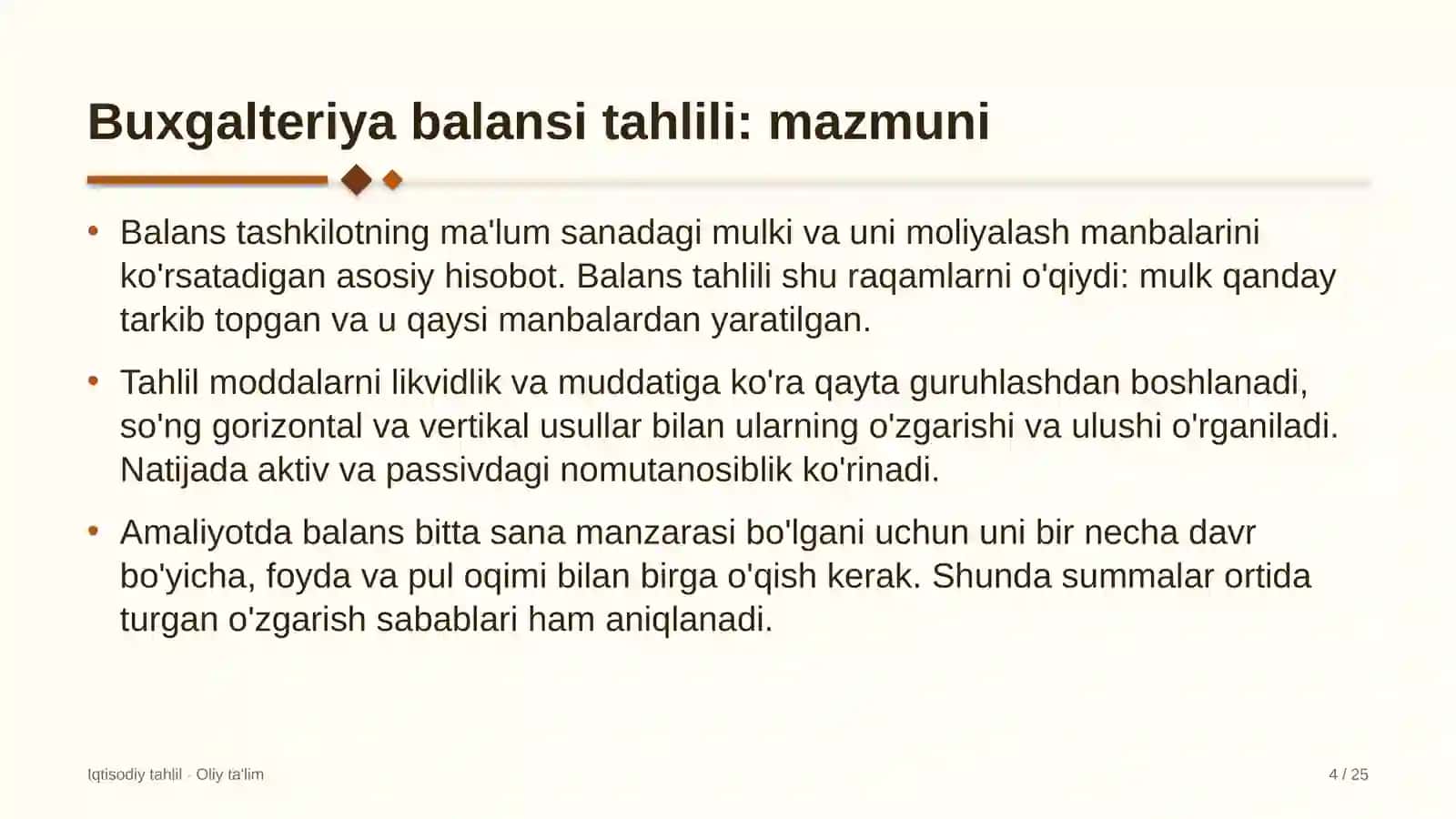 moliya sohasida buxgalteriya balansi tahlili 7497 4