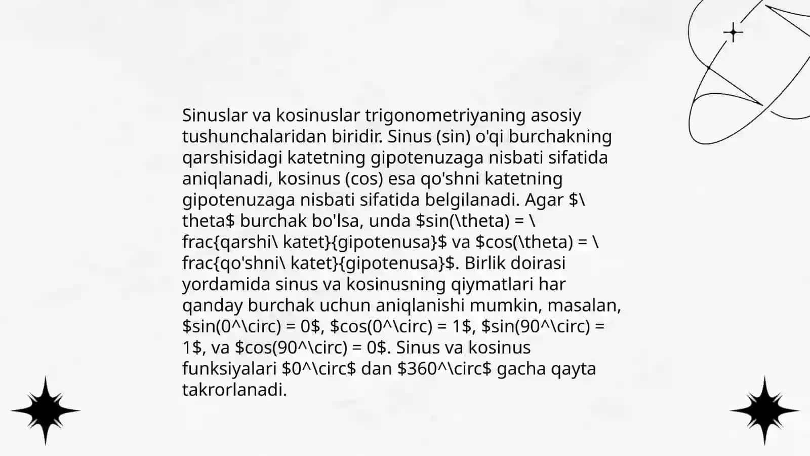 Trigonometrik funksiyalar 4