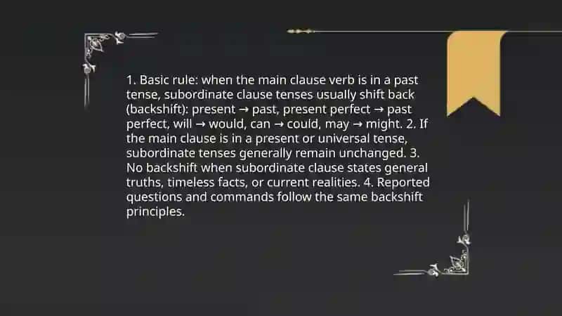 Sequence of tenses 4