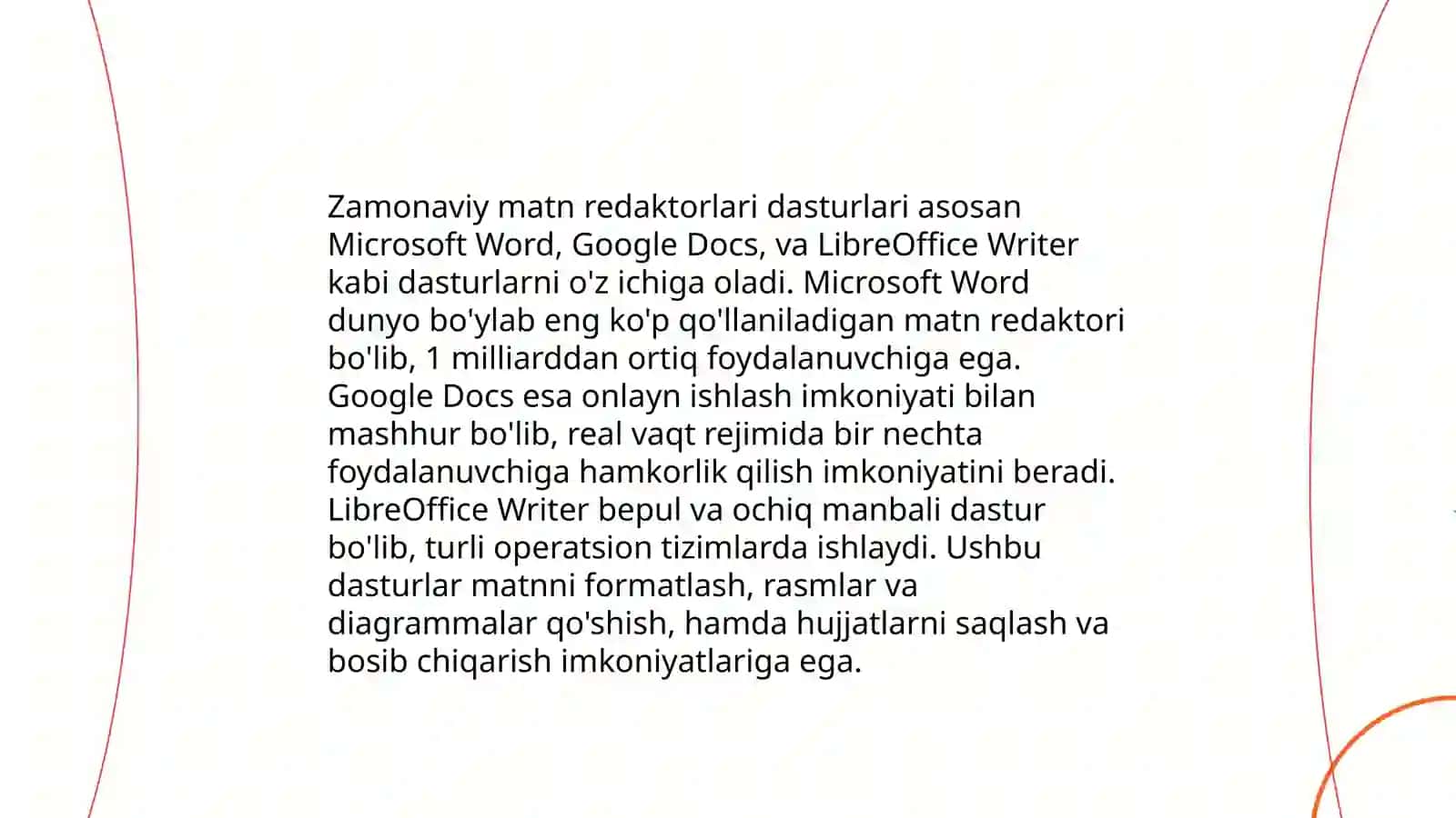 Zamonaviy matn redaktorlari 4