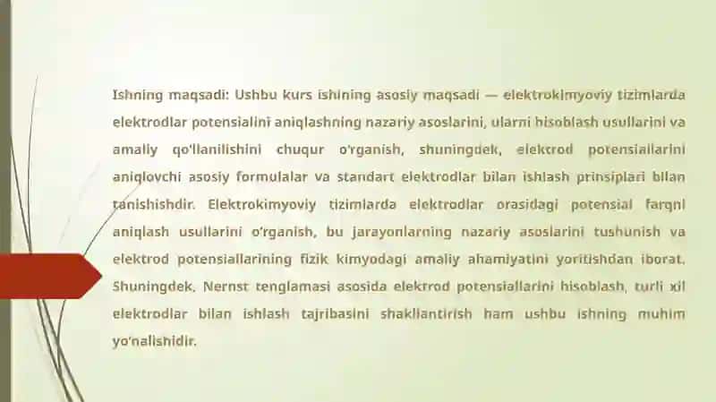 Elektrodlar potensialini aniqlash usullari 4