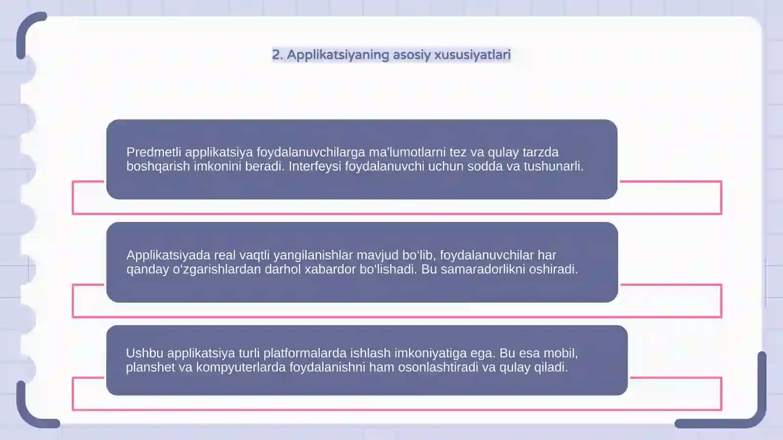 Predmetli applikatsiya haqida ma'lumot berish 4