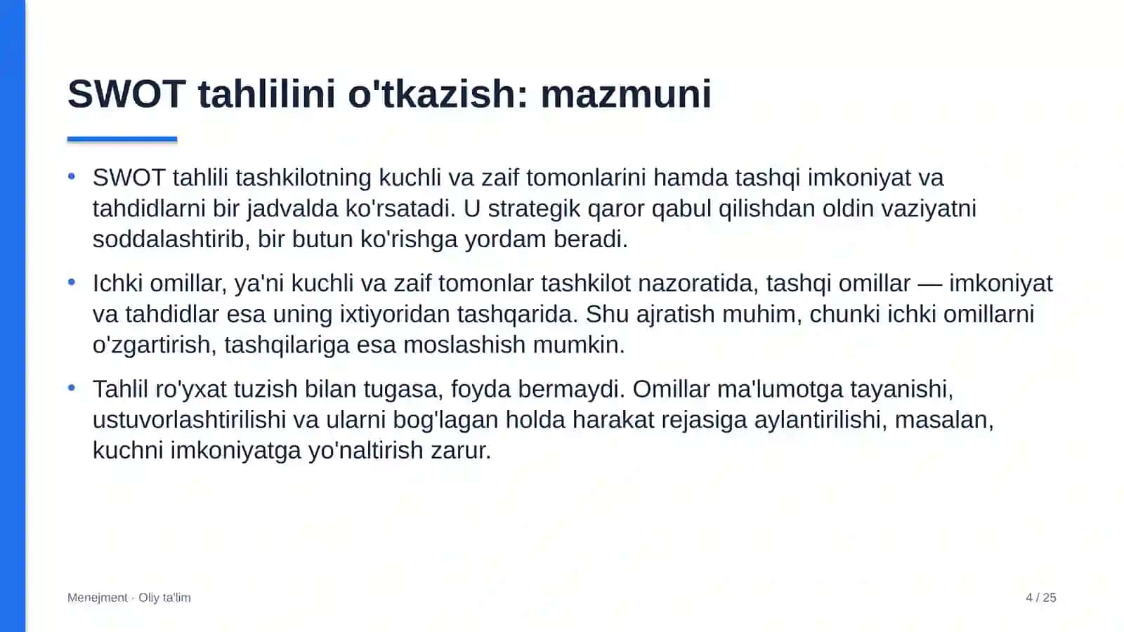 asalarichilikda swot tahlilini o'tkazish 7973 4