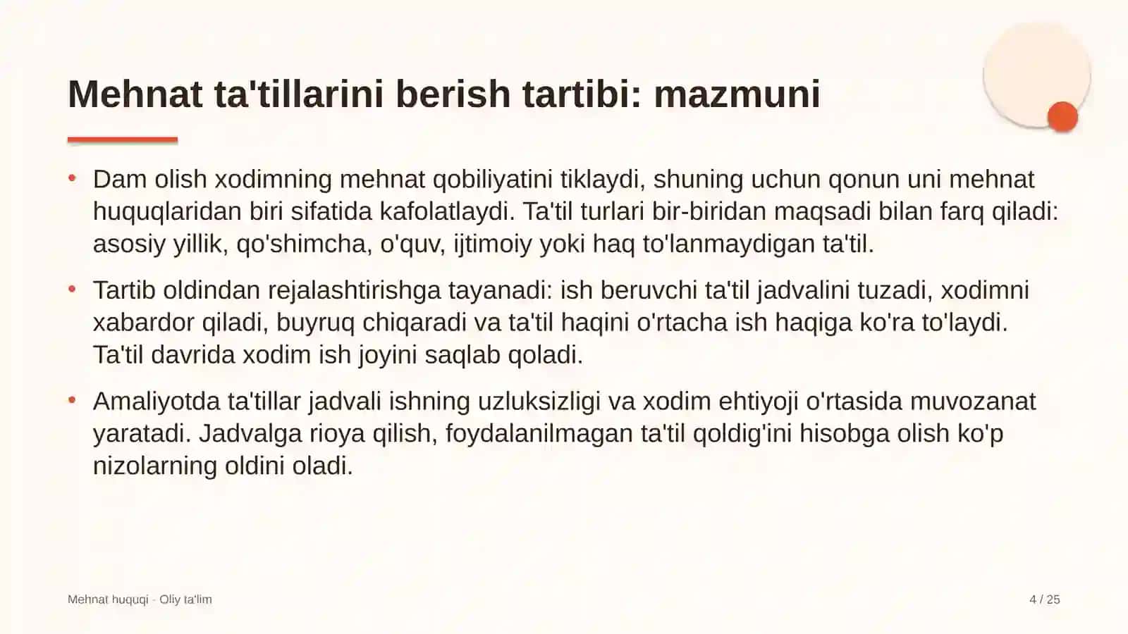 Kinostudiyalarda mehnat ta'tillarini berish tartibi 4