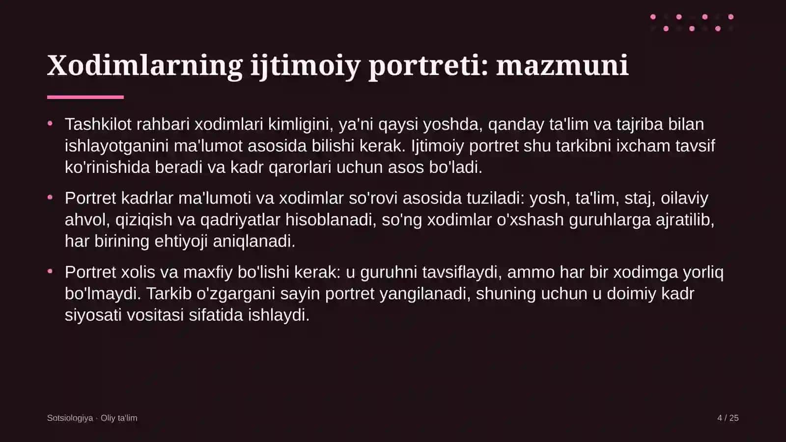Ma'lumotlar tahlili sohasida xodimlarning ijtimoiy portreti 4