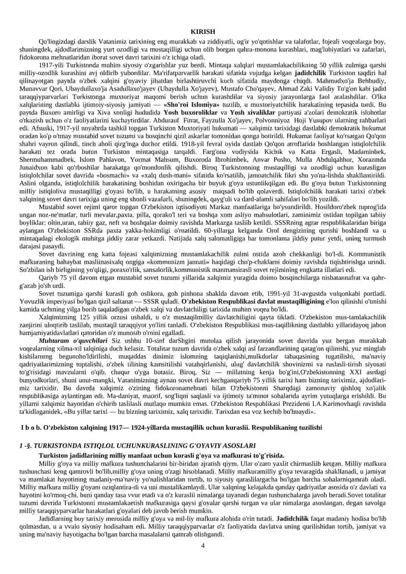 10 sinf o'zb tarixi 4
