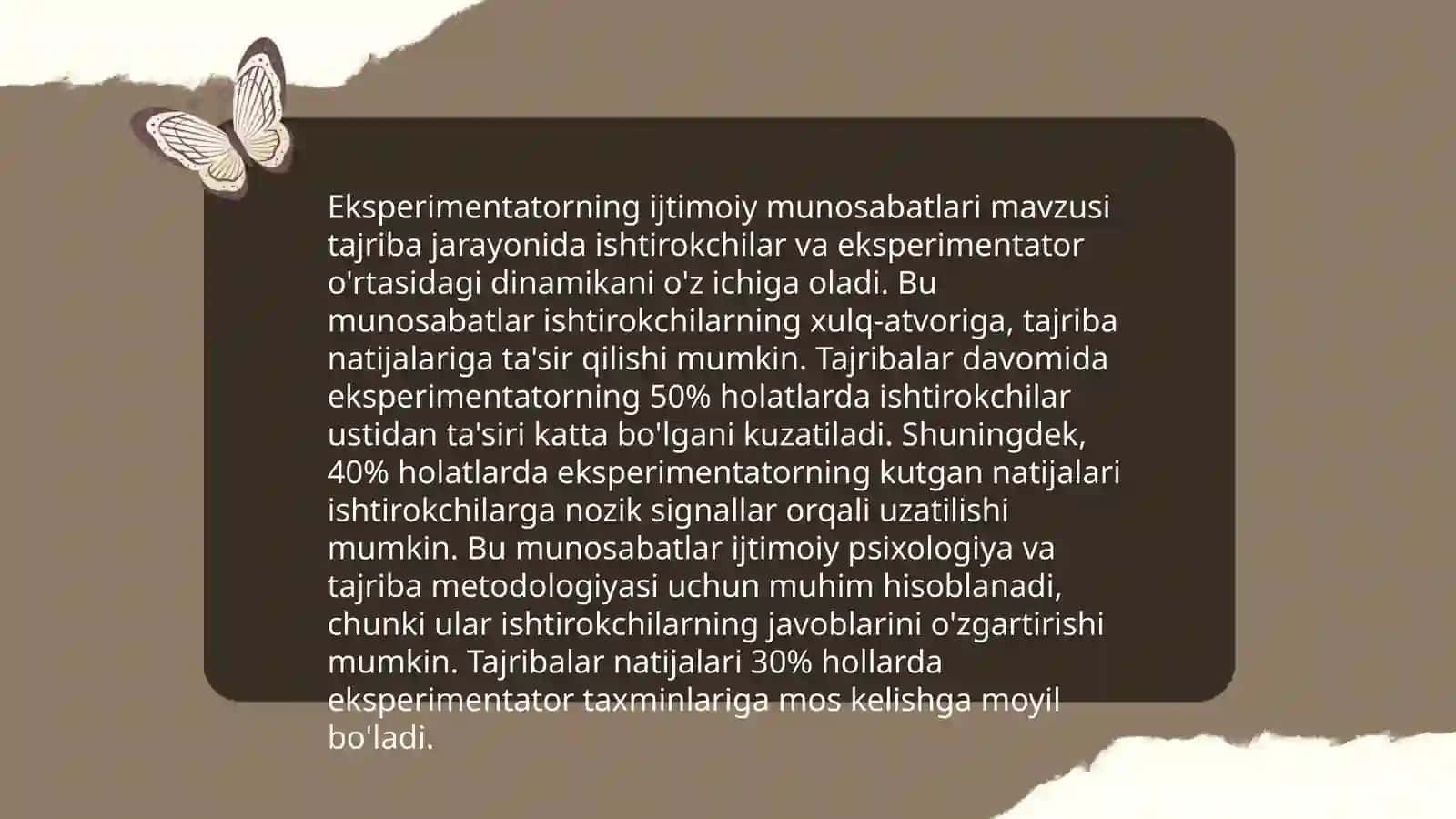 Eksperiment oʻtkazish eksperimentator,uning shaxsi va faoliyati 4