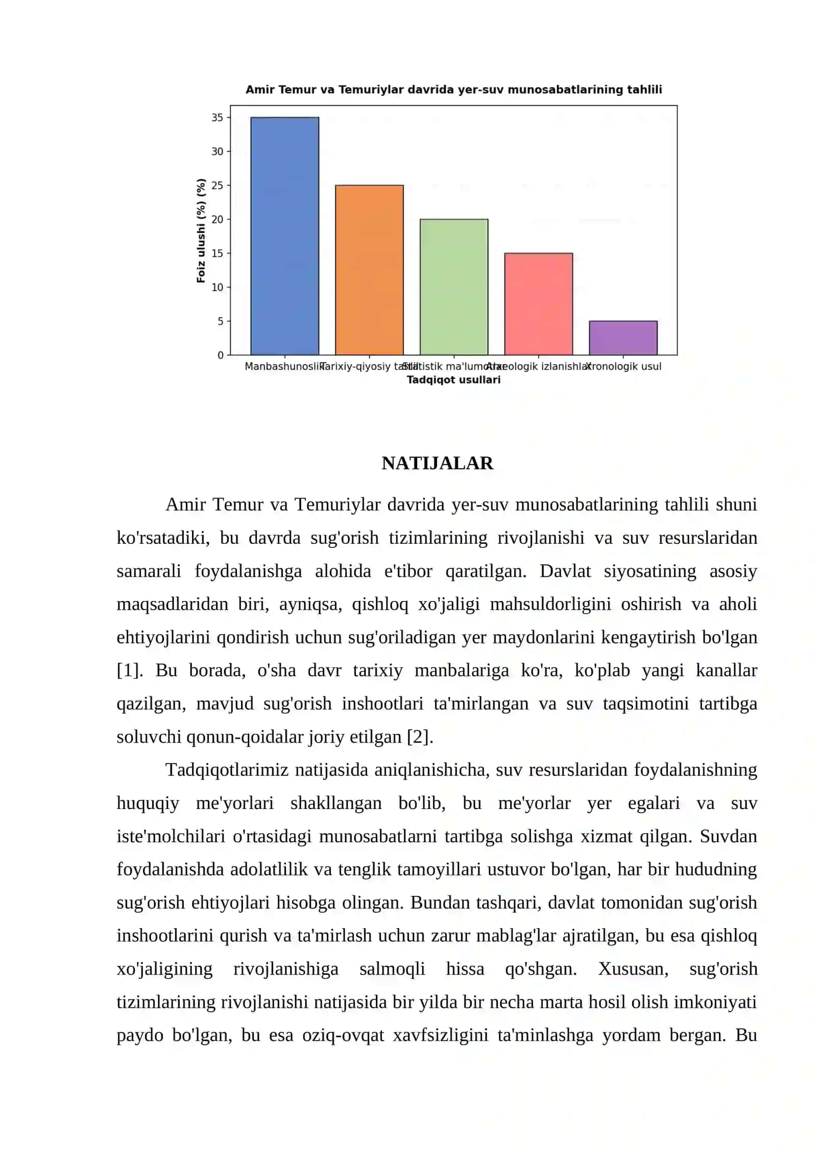 AMIR TEMUR VA TEMURIYLAR DAVRIDA YER- SUV MUNOSABATLARI 4