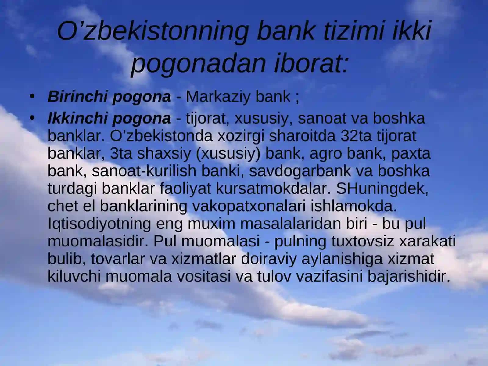 Banklar va ularning turlari 4