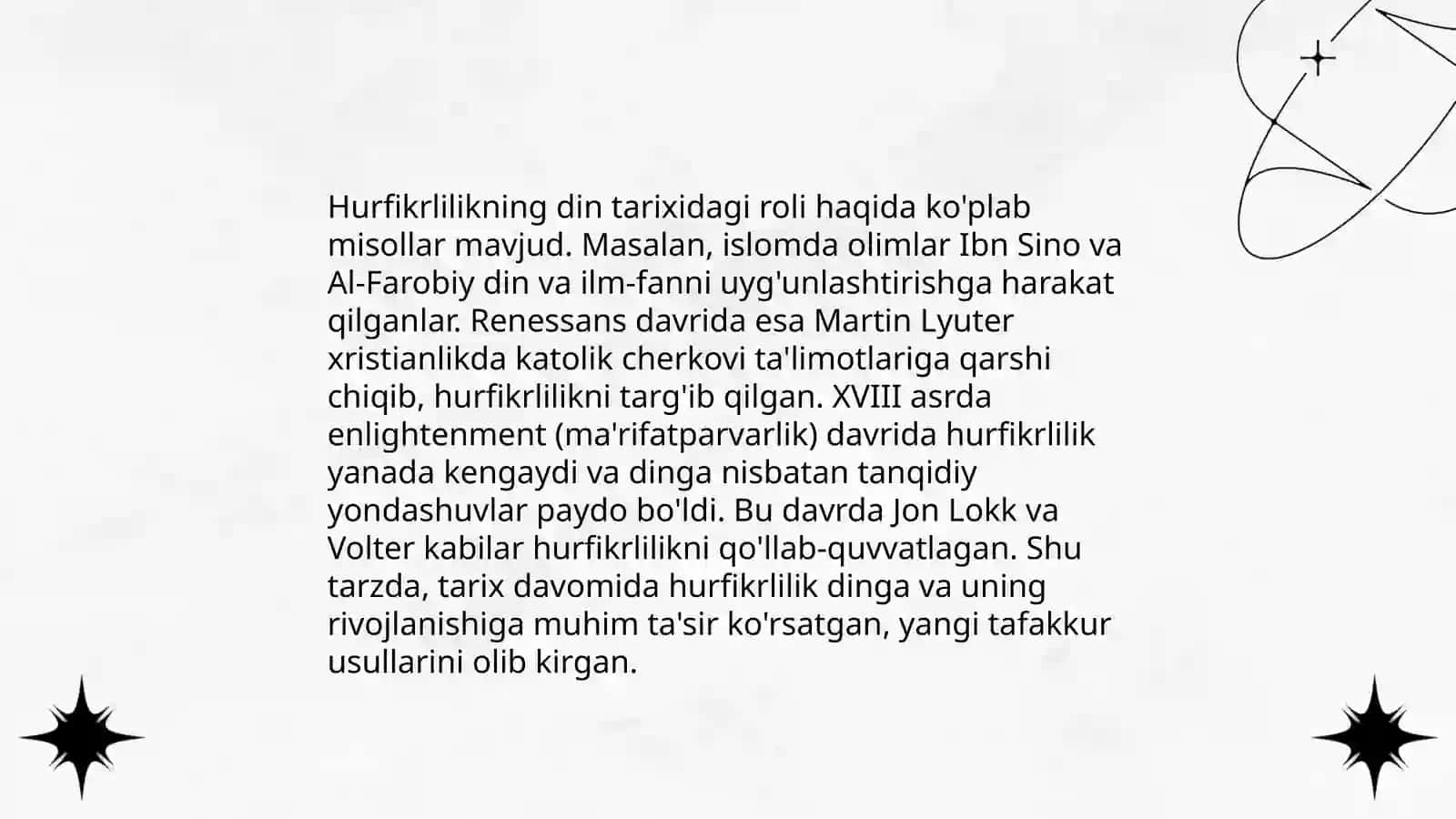 Din va hurfikrlilik 4