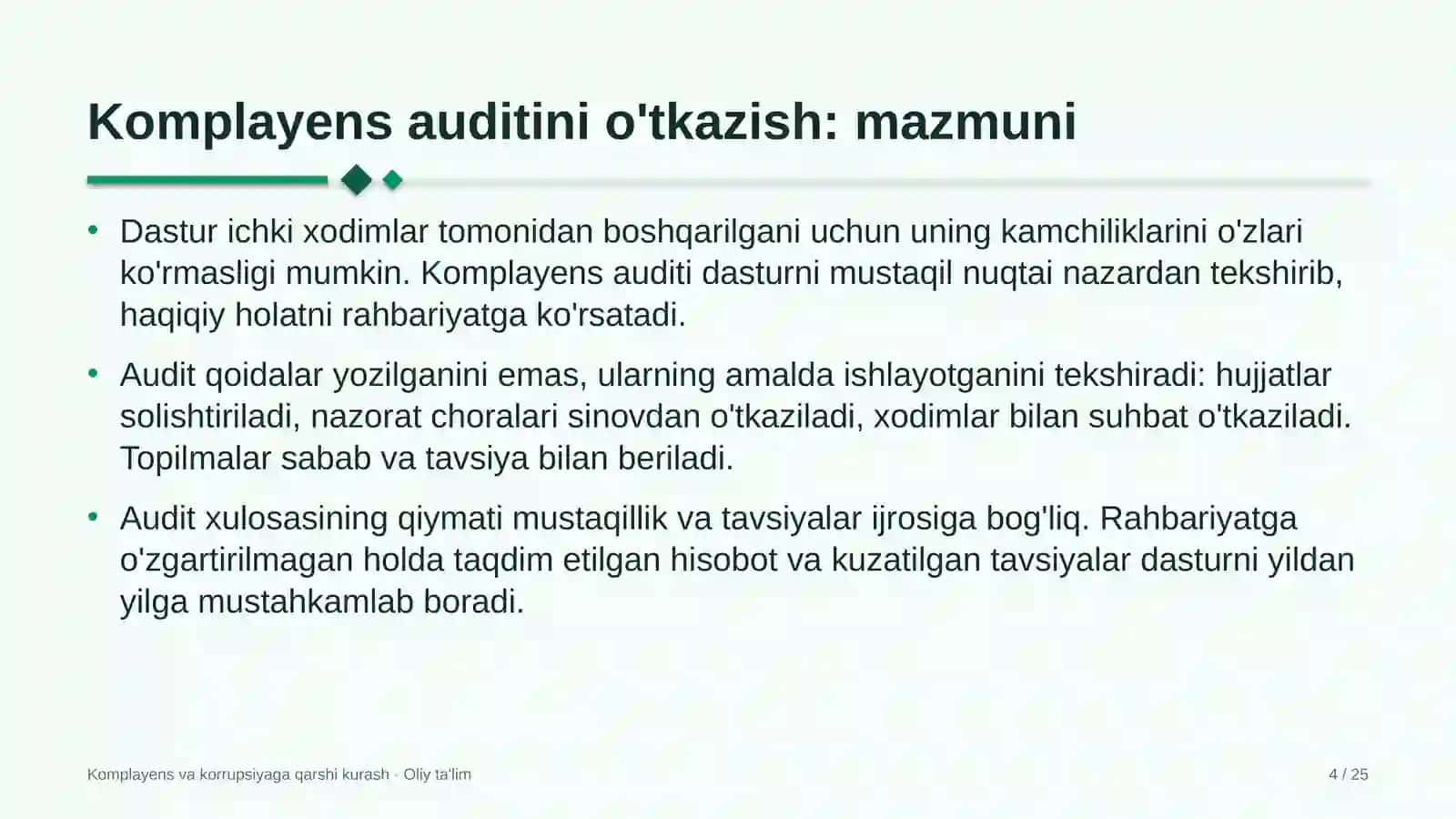 qora metallurgiyada komplayens auditini o'tkazish 3907 4