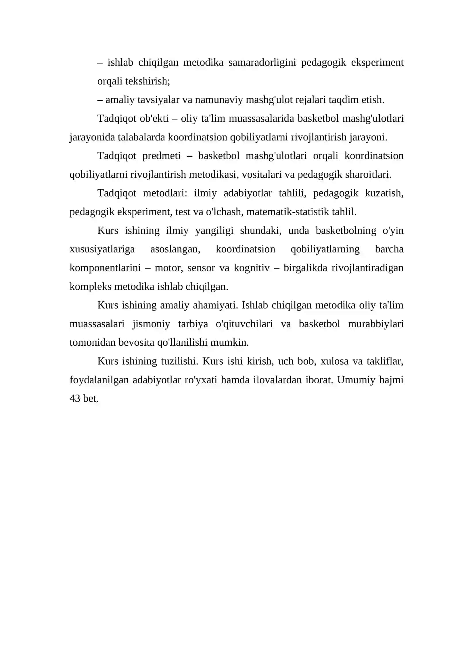 "Talabalarda basketbol orqali koordinatsion qobiliyatlarni rivojlantirish metodikasi" 4