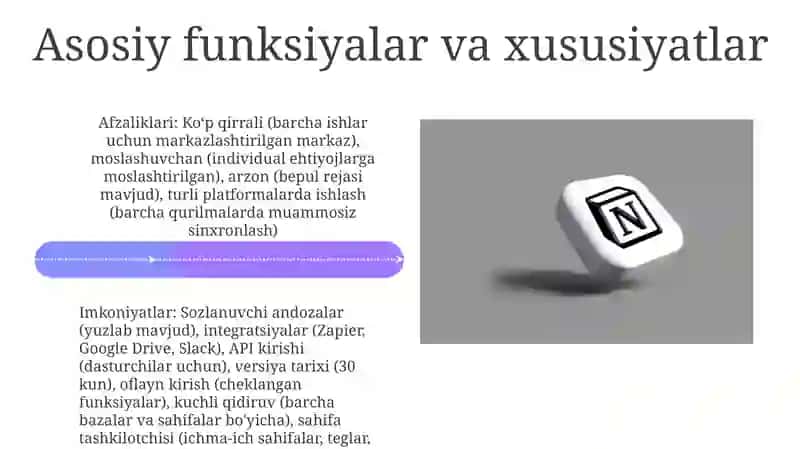 Notion platformasi afzalliklari va kamchiliklari 4