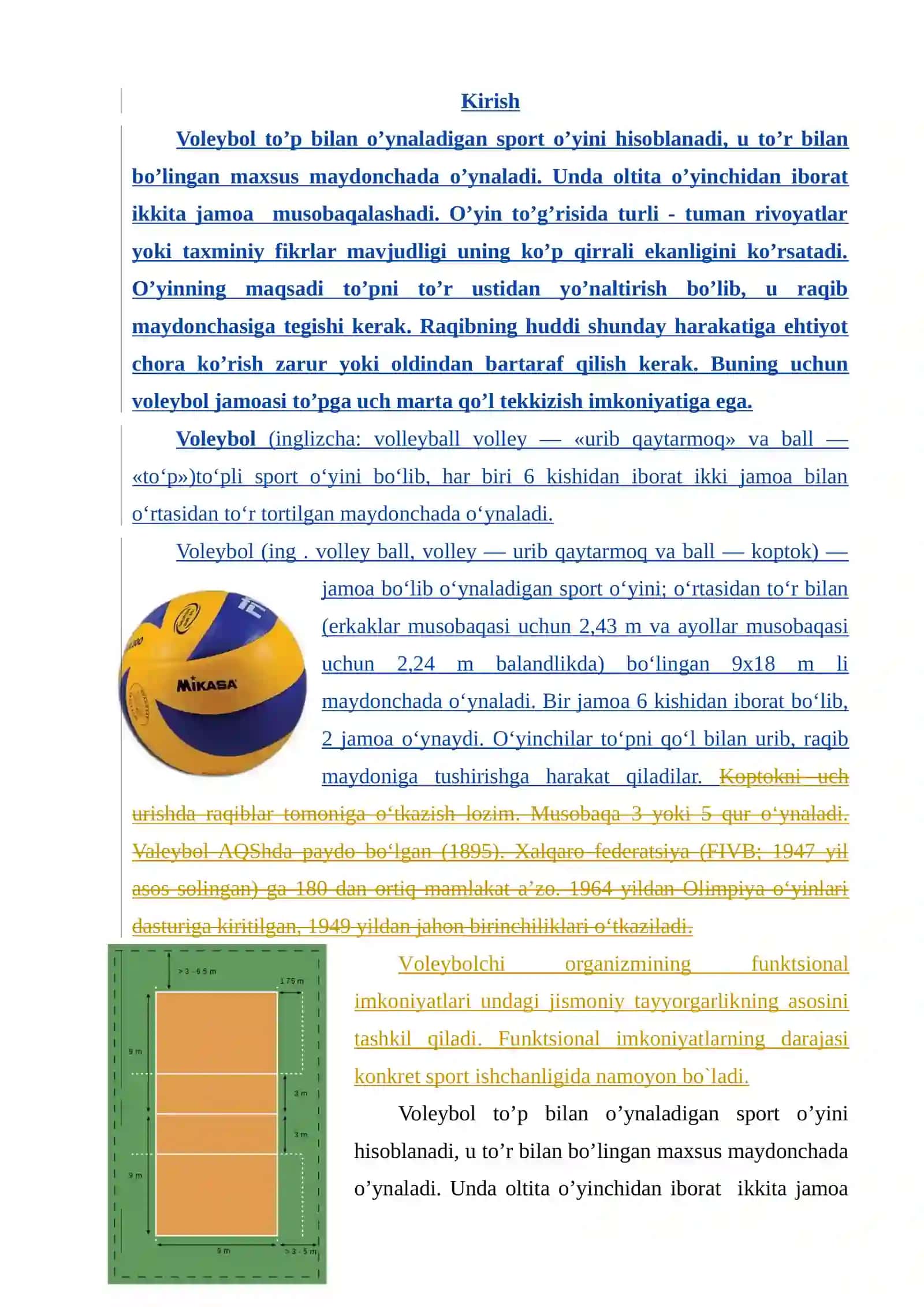 Voleybol o'yinini qoidalari 4