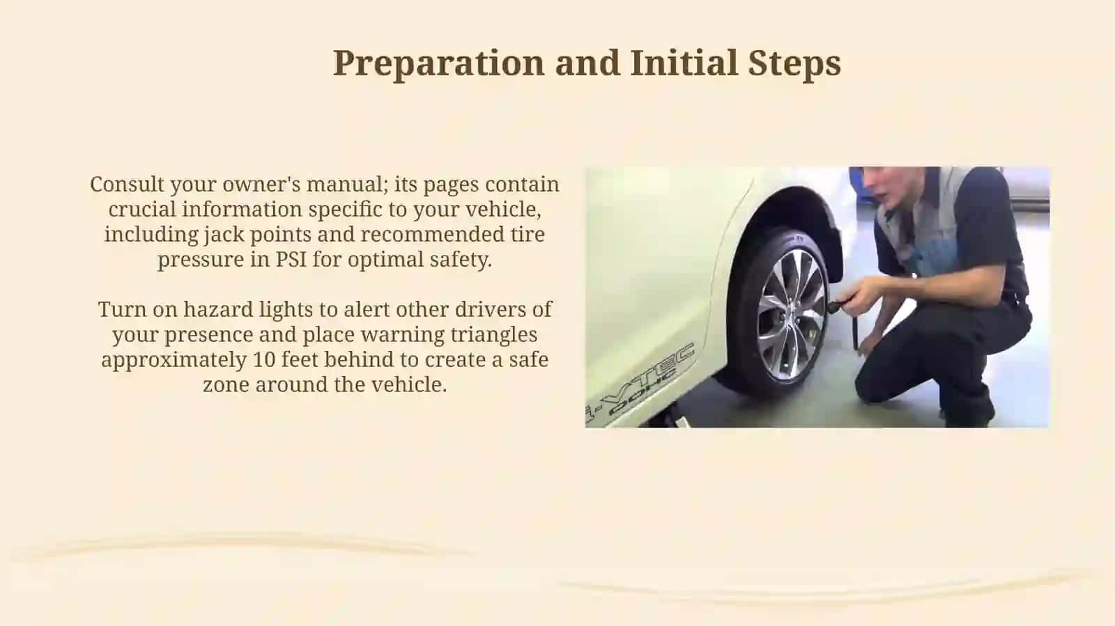 Changing a tire 4