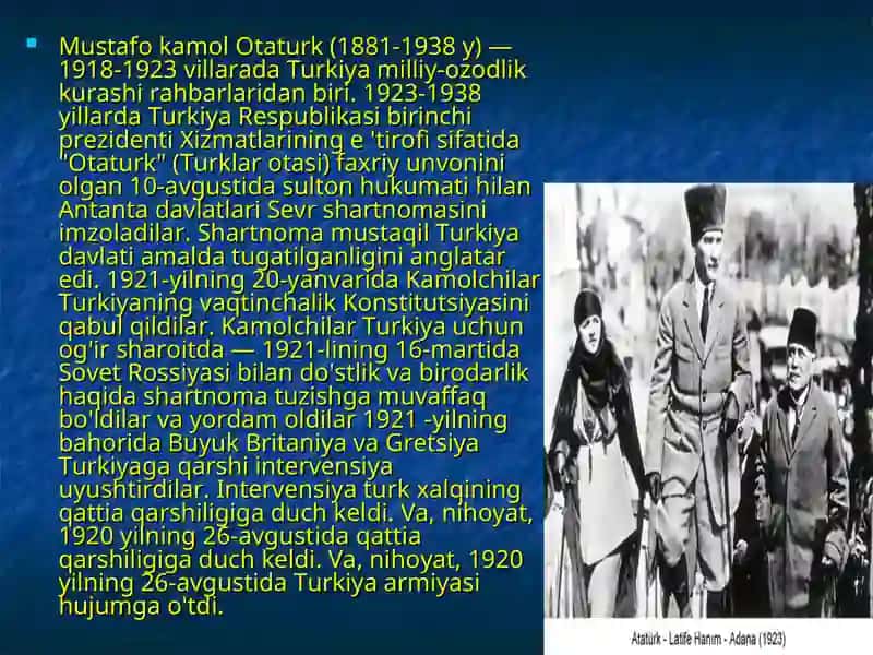 1918-1939 yillarda Turkiya. Eron. Afg'oniston 4