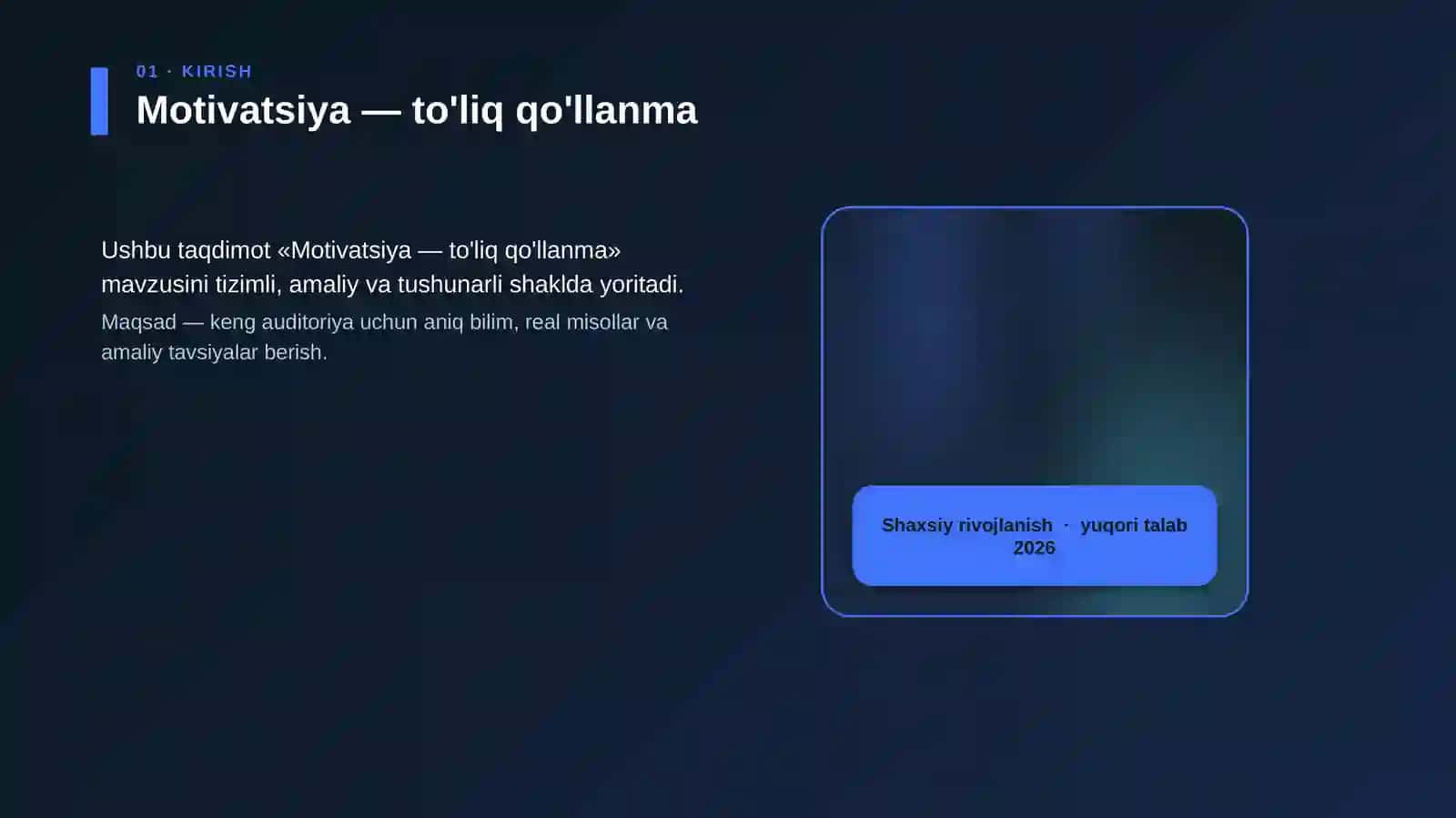 Motivatsiya — to'liq qo'llanma 4