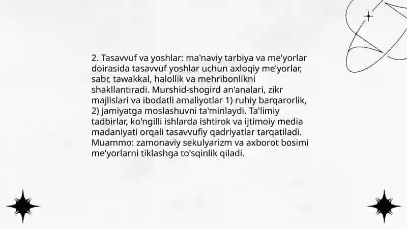 Tasavvuf va hozirgi zamon 4