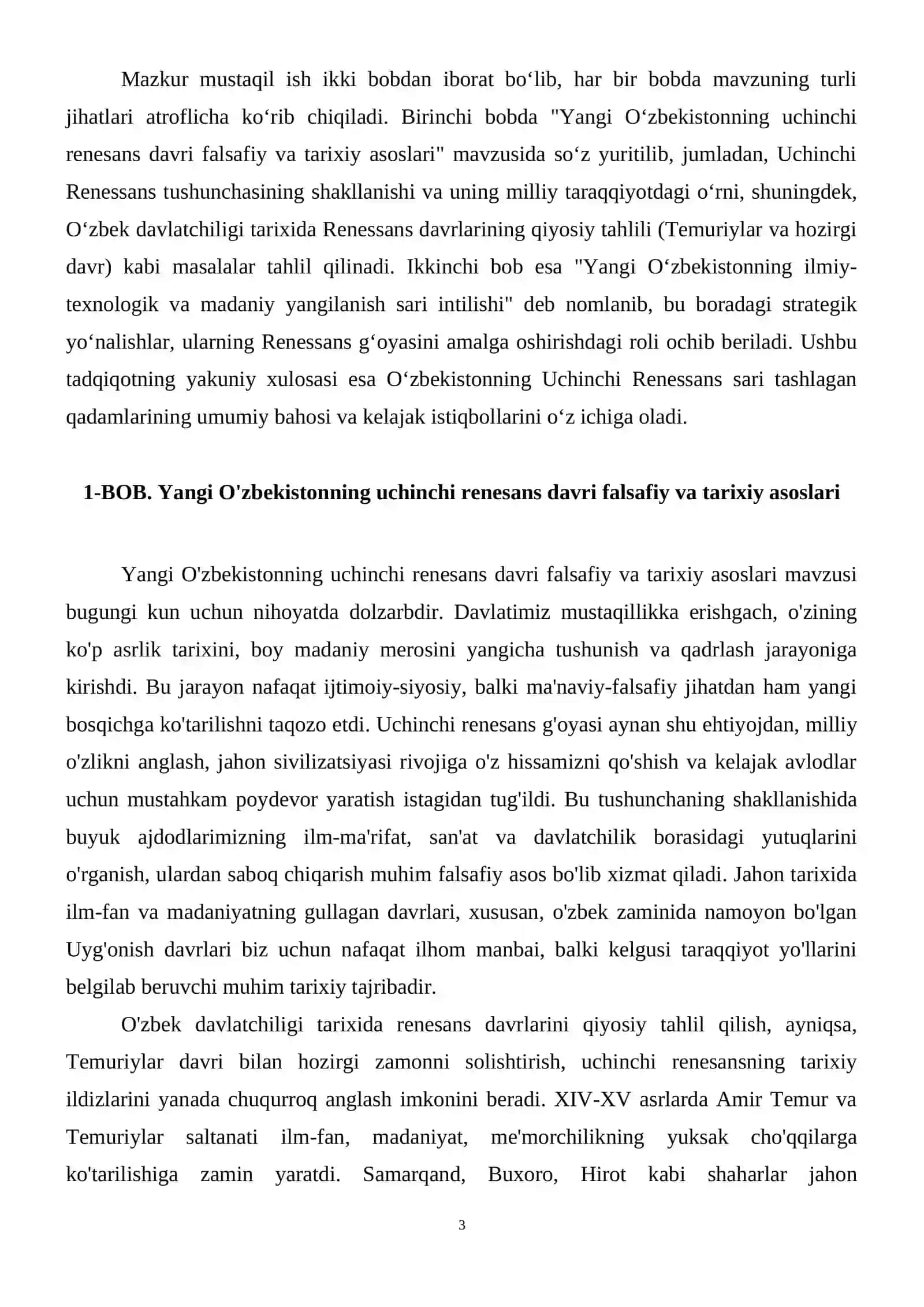 Yangi O'zbekiston 3-renesans ostonasida 4