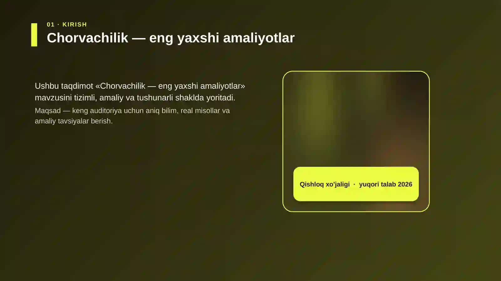 Chorvachilik — eng yaxshi amaliyotlar 4