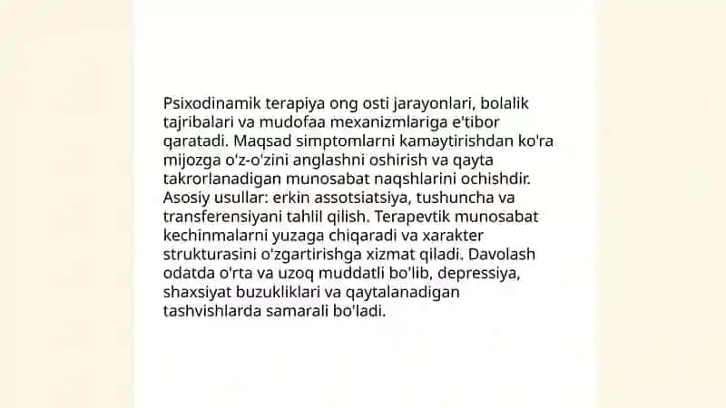 Psixoterpevtik davolash usullari 4