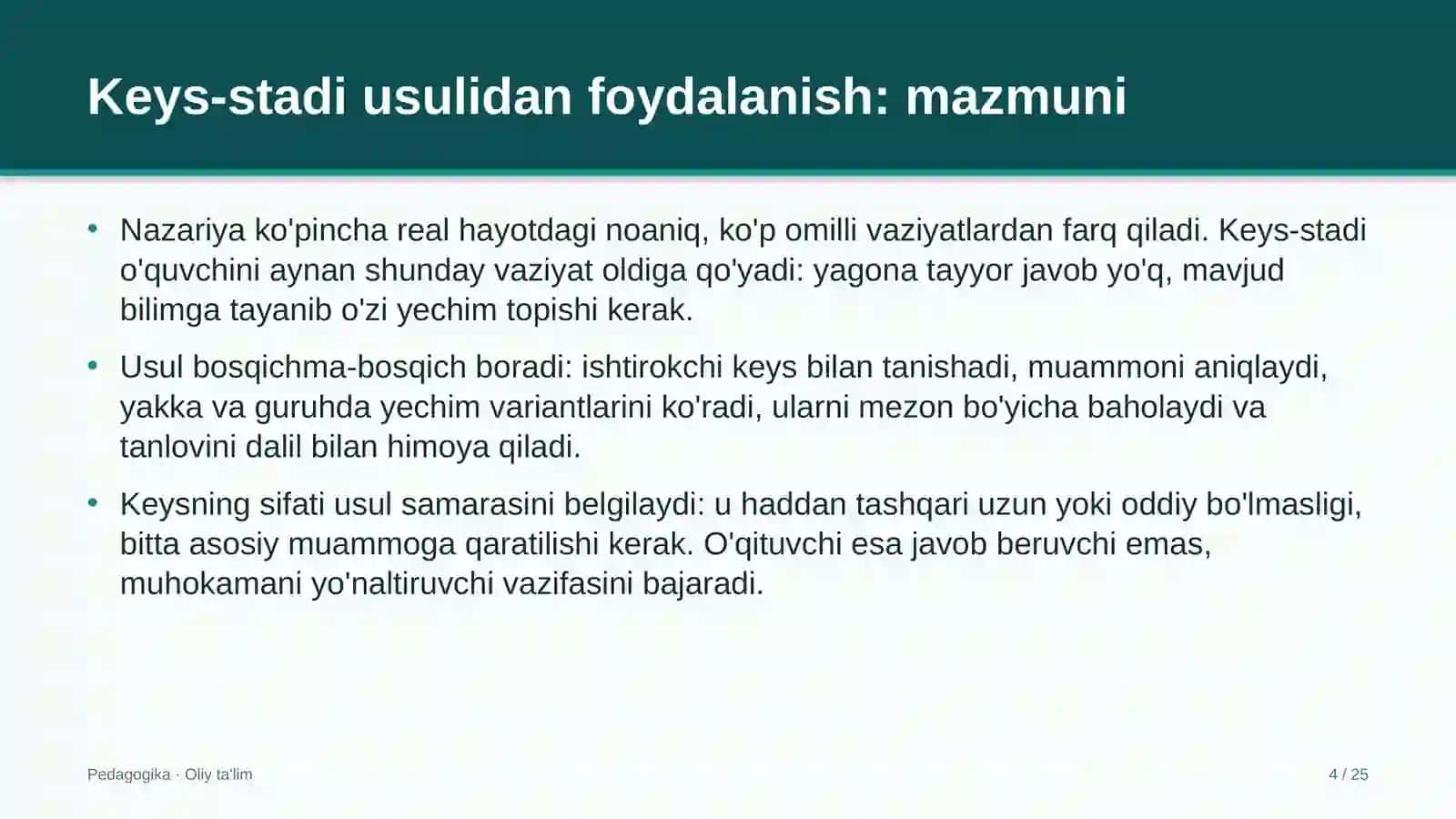 Elchixonalarda keys-stadi usulidan foydalanish 4