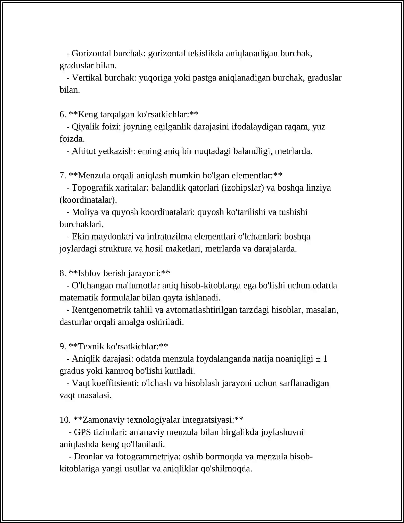MENZULA VA UNING JIHOZLARI 4