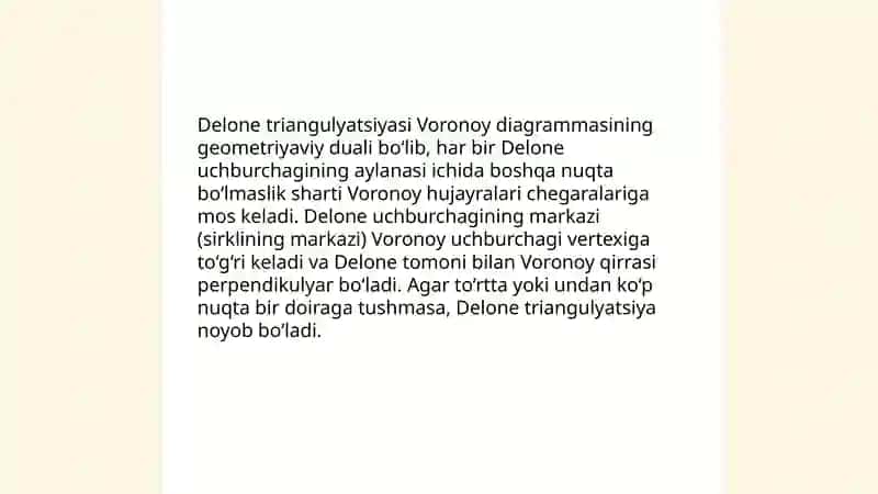 Delone triangulyatsiyasini qurish 4
