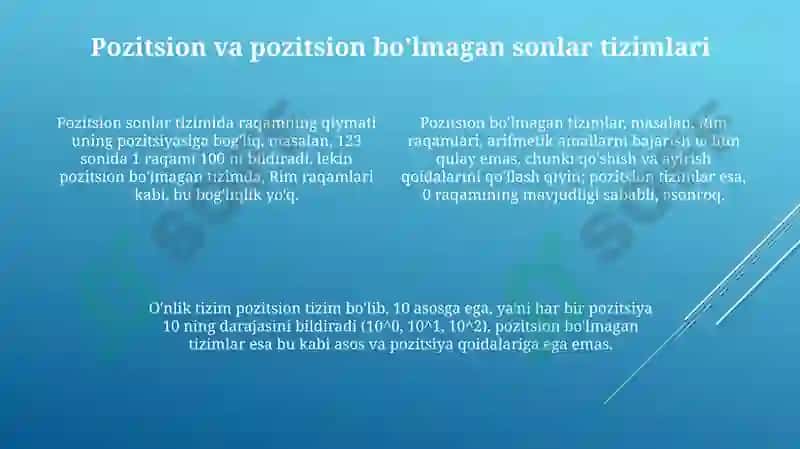 Sonlar tizimlari 4