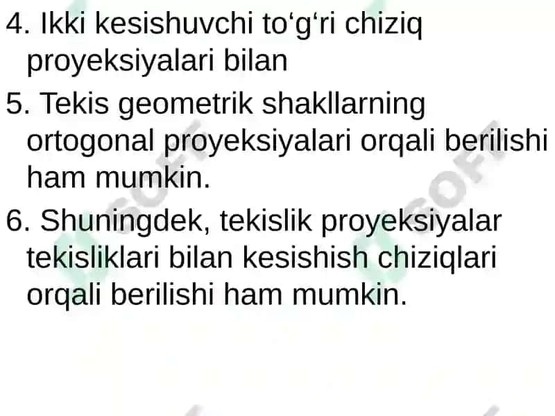 Tekislikning epyurda berilishi 4