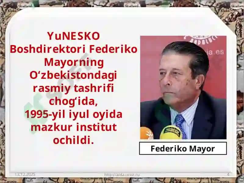 O‘ZBEKISTON YUNESKO MUNOSABATLARI 4