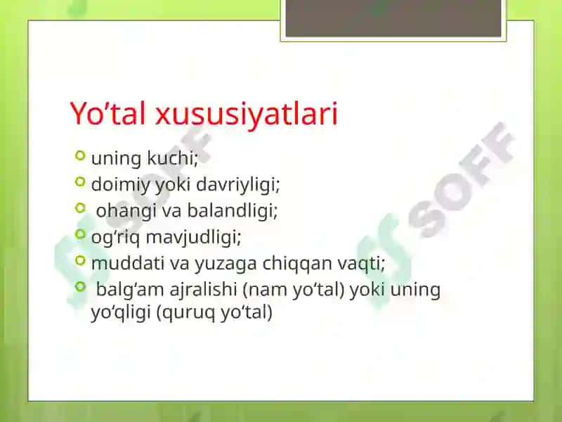Nafas olish sistemasi tekshirish usullari. 4