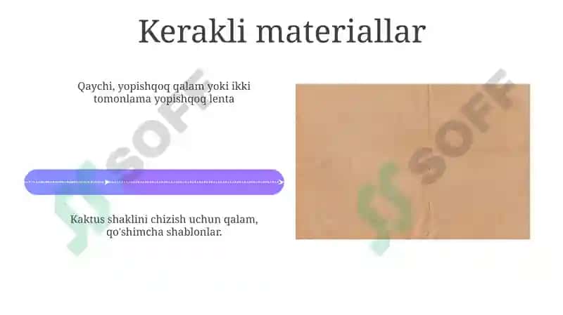 Rangli qog'ozdan kaktus yasash 4