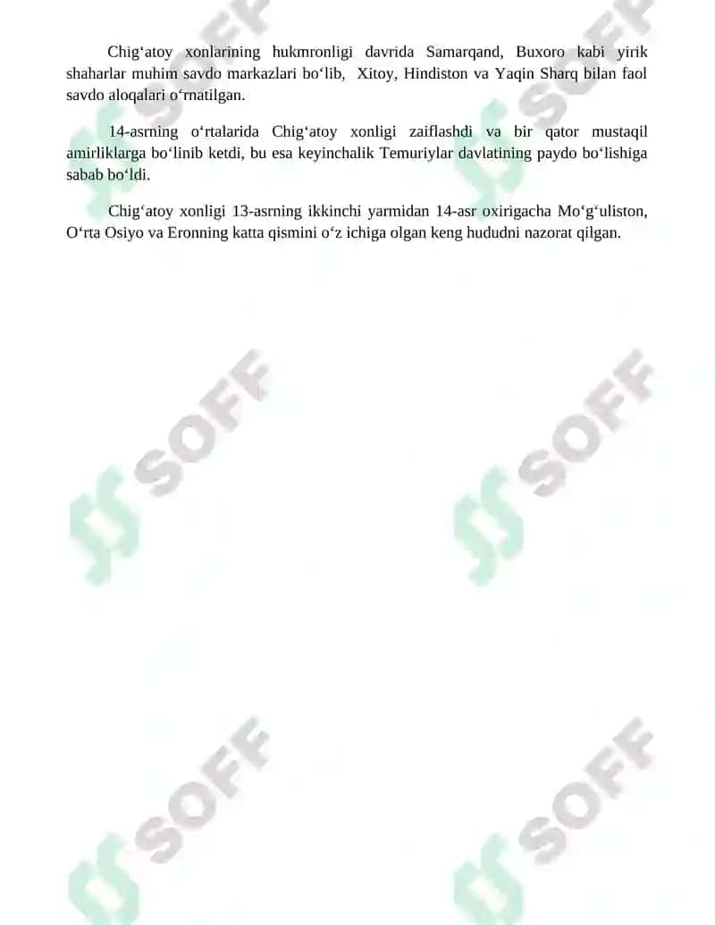 Chigʻatoy ulusi va uning chegaralari 4