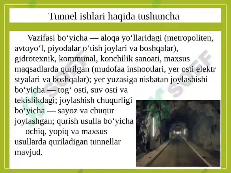 Tunnel ishlari 4