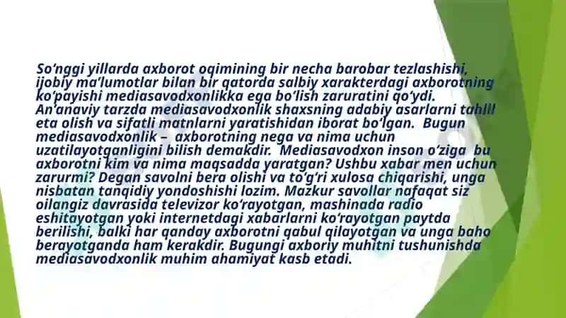 Mediasavodxonlik 4
