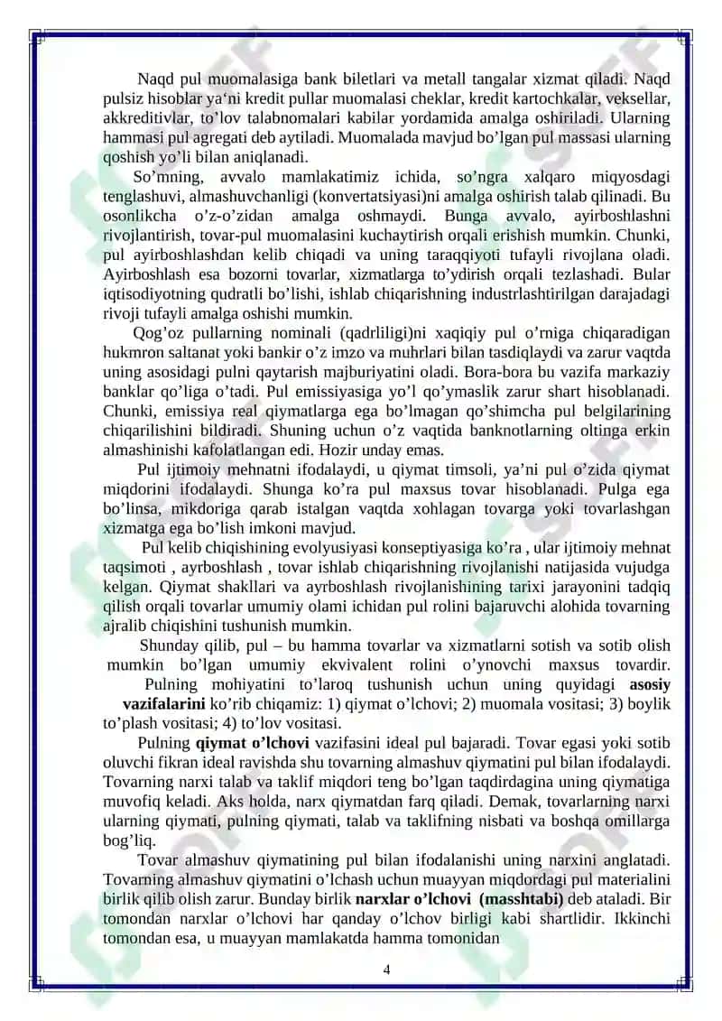 Pul kredit siyosati 4