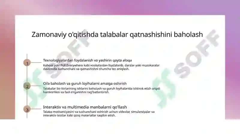 Zamonaviy darslar 4