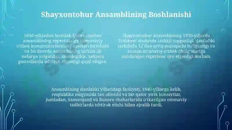 Shayhontohur ansambli tarixi 4